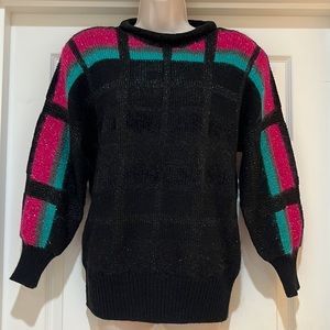 Vintage EUC Gil Aimbez Sweater with Metallic Thread Size M